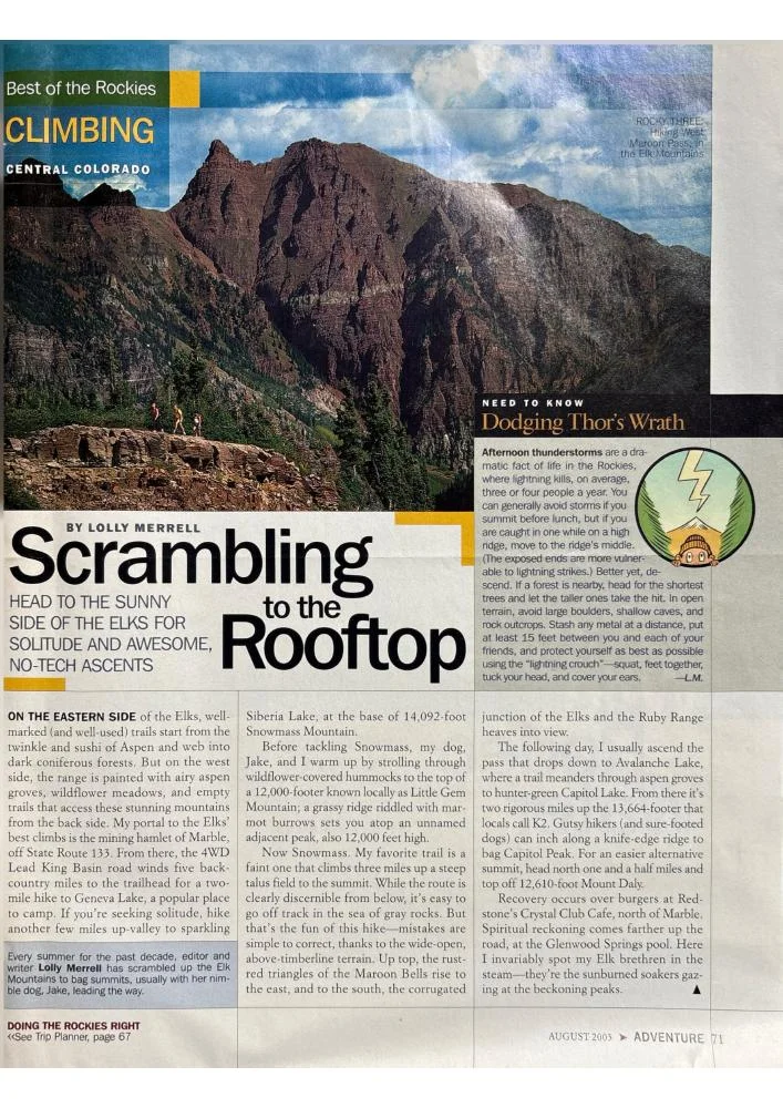 Opening page of Scrambling to the Rooftop