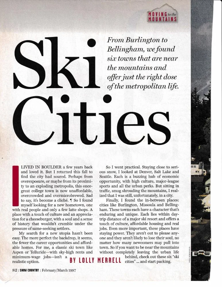 Opening page of Ski Cities